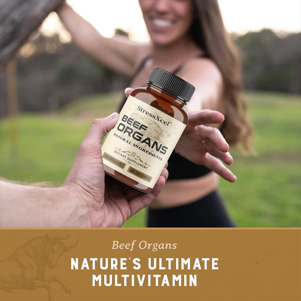 Grass Fed Beef Liver 3000mg Supplement, 30/60/120 Caps, Nature’s Multivitamin
