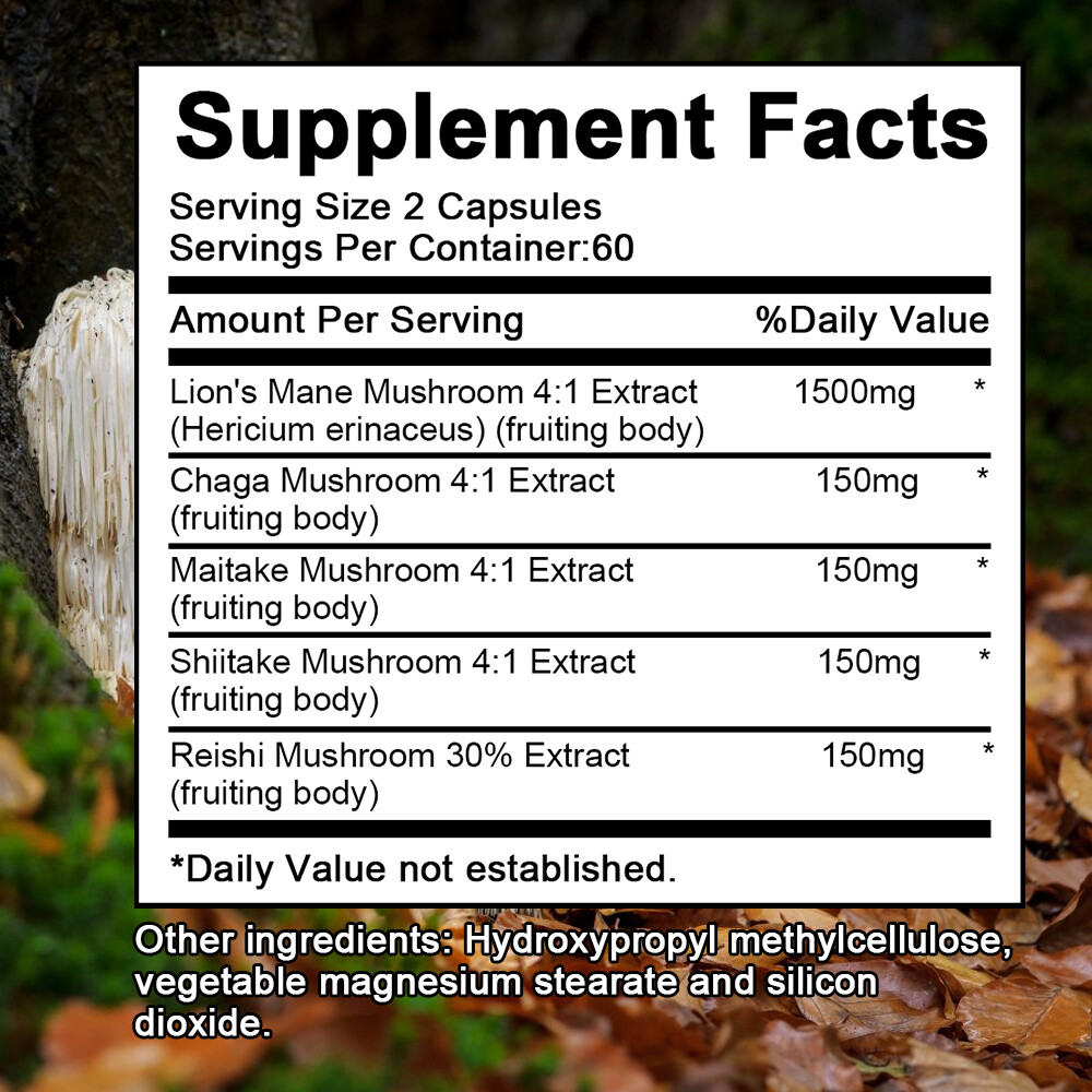 Organic Lions Mane 2100mg – Focus, Mental Clarity & Cognition Support
