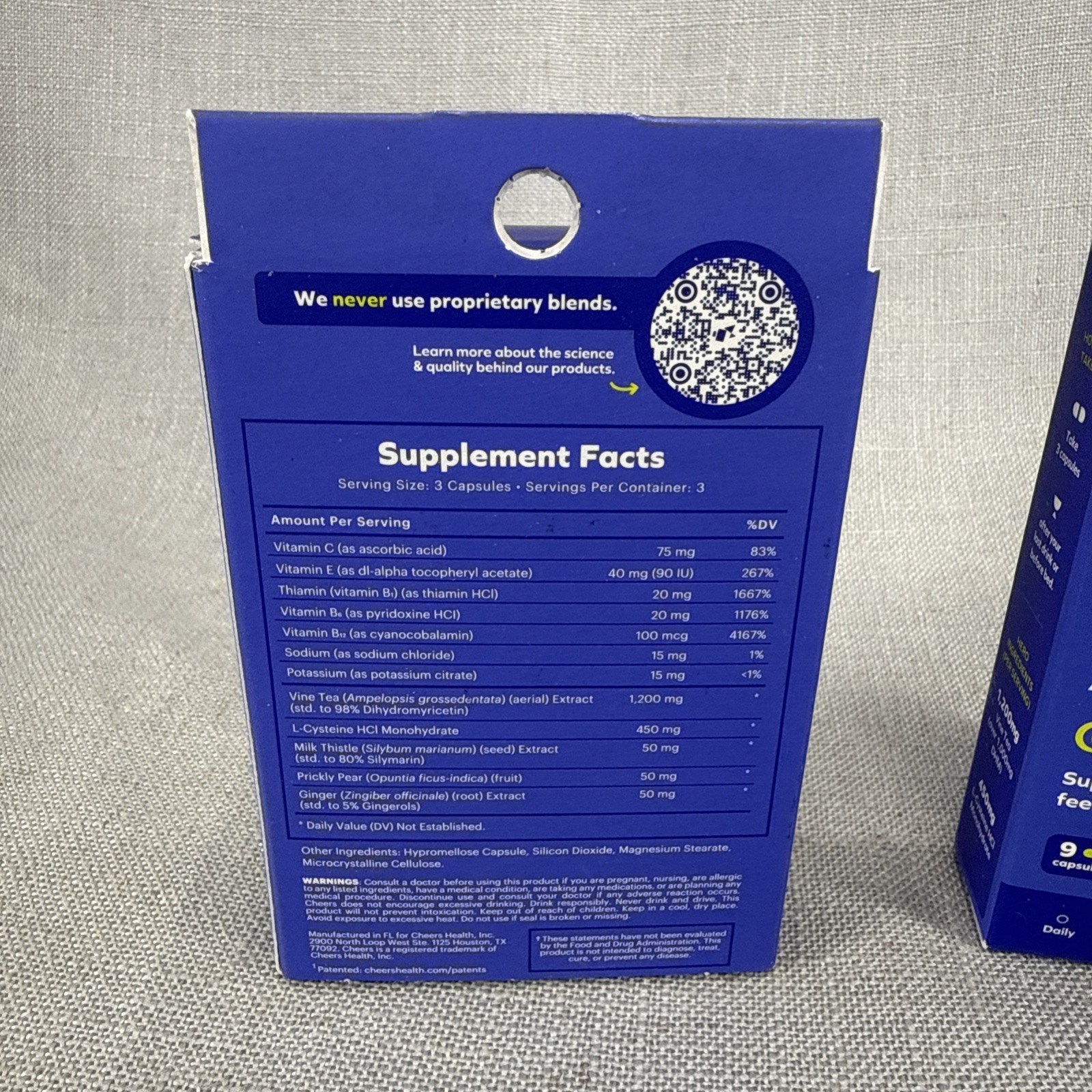 2x Cheer After Alcohol Aid Capsules Each Box Contains 9 Capsules Expires 2027