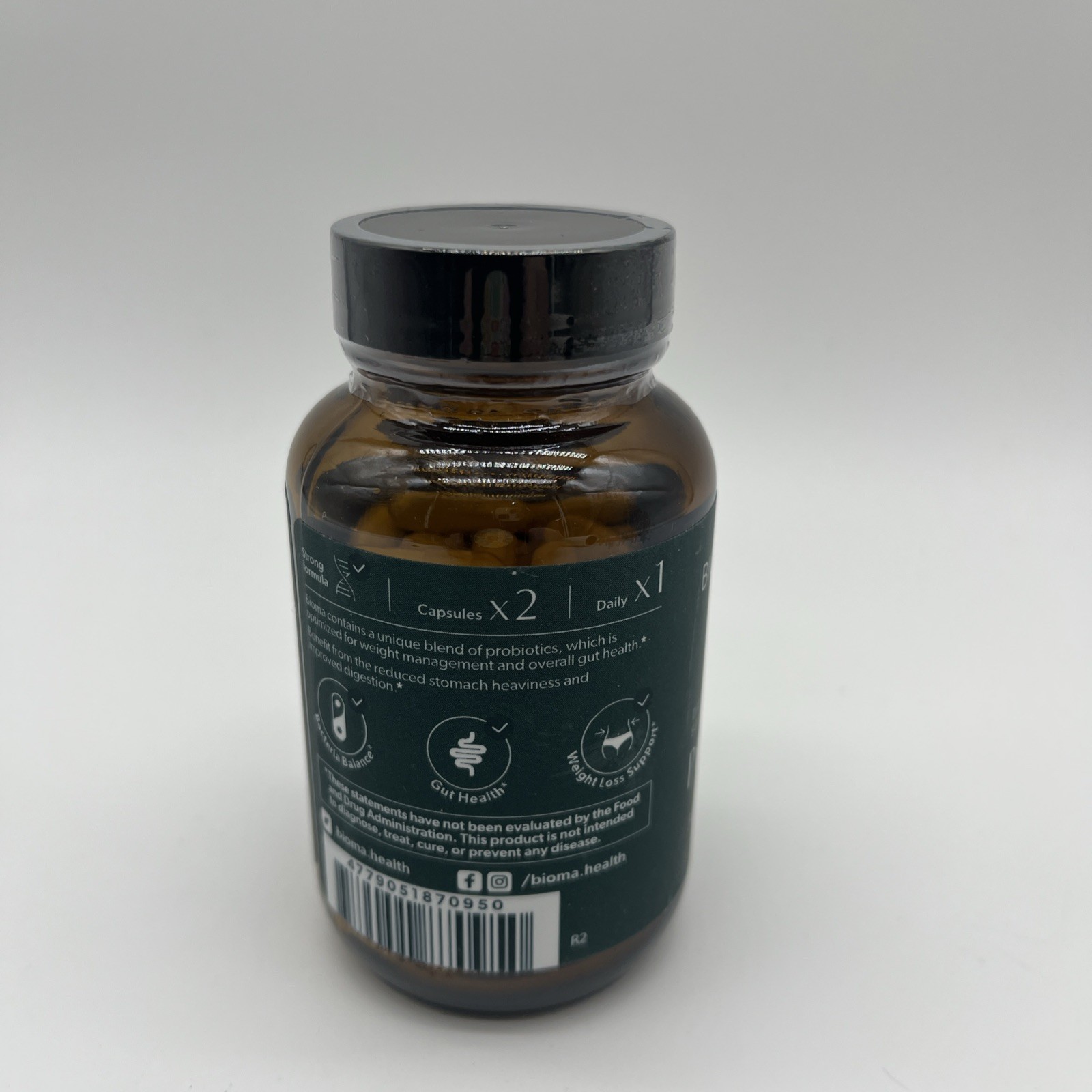 Bioma Dietary Supplement Probiotics 30 Day Supply 60 Vegan Capsules Exp.6-27