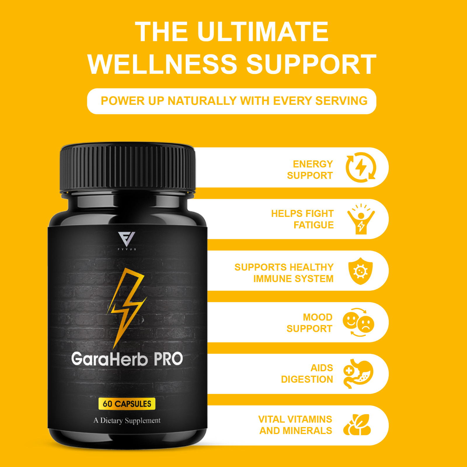 Garaherb Pro Premium Performance Capsules, Garaherb Pills (60 Capsules)