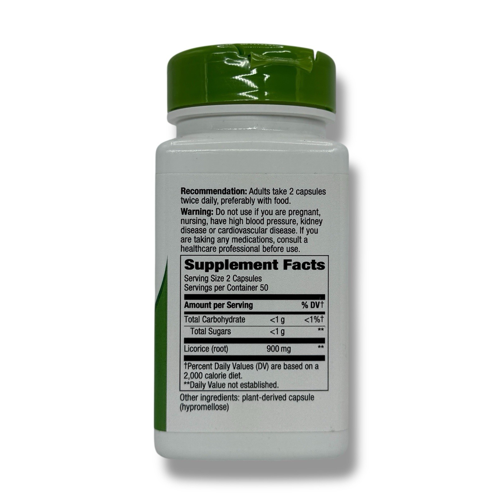 Natures Way Licorice Root Supplement 900mg per Serving Herbal Capsules EXP 03/30