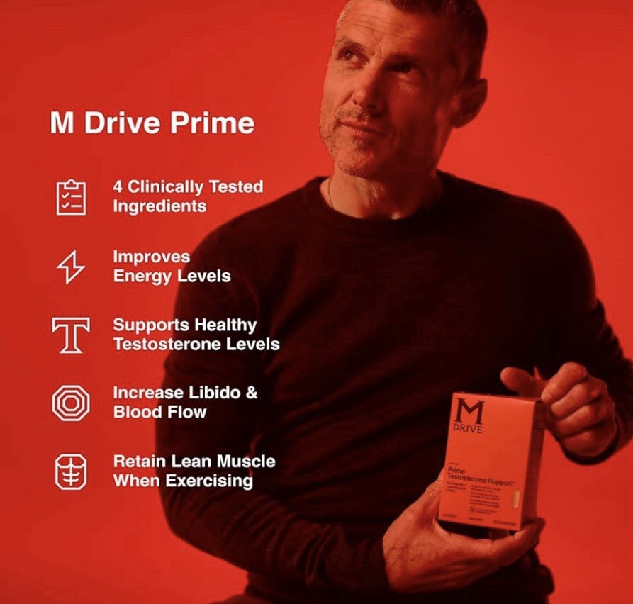 M Drive T Support Supplement For Men Max Energy Lean Muscle Gain 60 Capsules