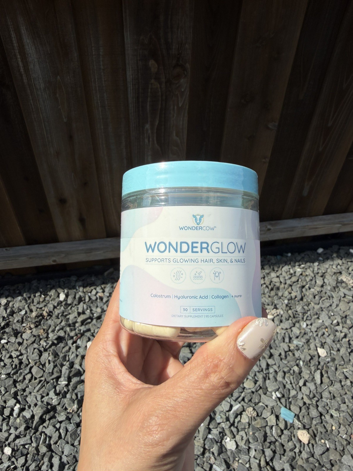 WonderCow WonderGlow Colostrum Collagen Hyaluronic Acid Skin Supplement 90ct
