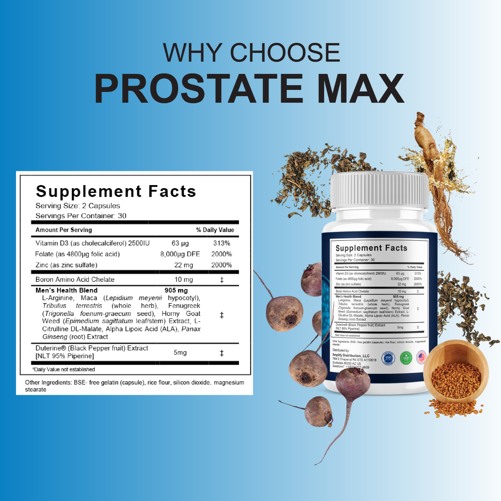 (2 Pack) Prostate Max Advanced Capsules, ProstateMax Daily Pills (120 Capsules)