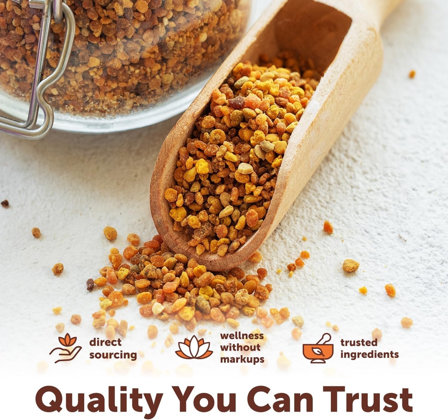 Bee Pollen Granules, 2 lb Bulk Supply, Raw Superfood | Freshly Harvested & Na…