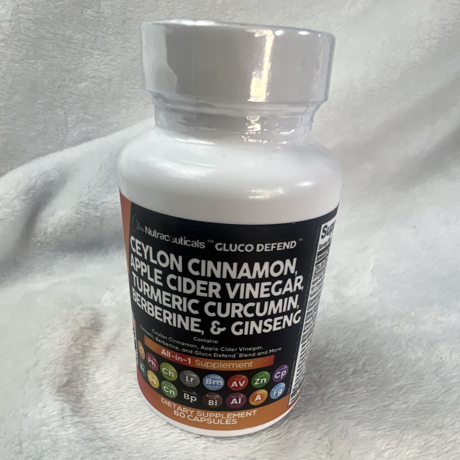 Clean Nutraceuticals Gluco Defend Blood Sugar Support 60 Capsules Exp 08/2026