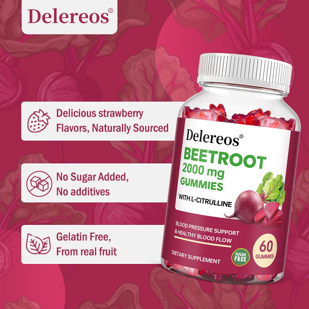 Beet Root 2000 Mg With L-Citrulline Blood Pressure Support 60 Gummies Sugar Free