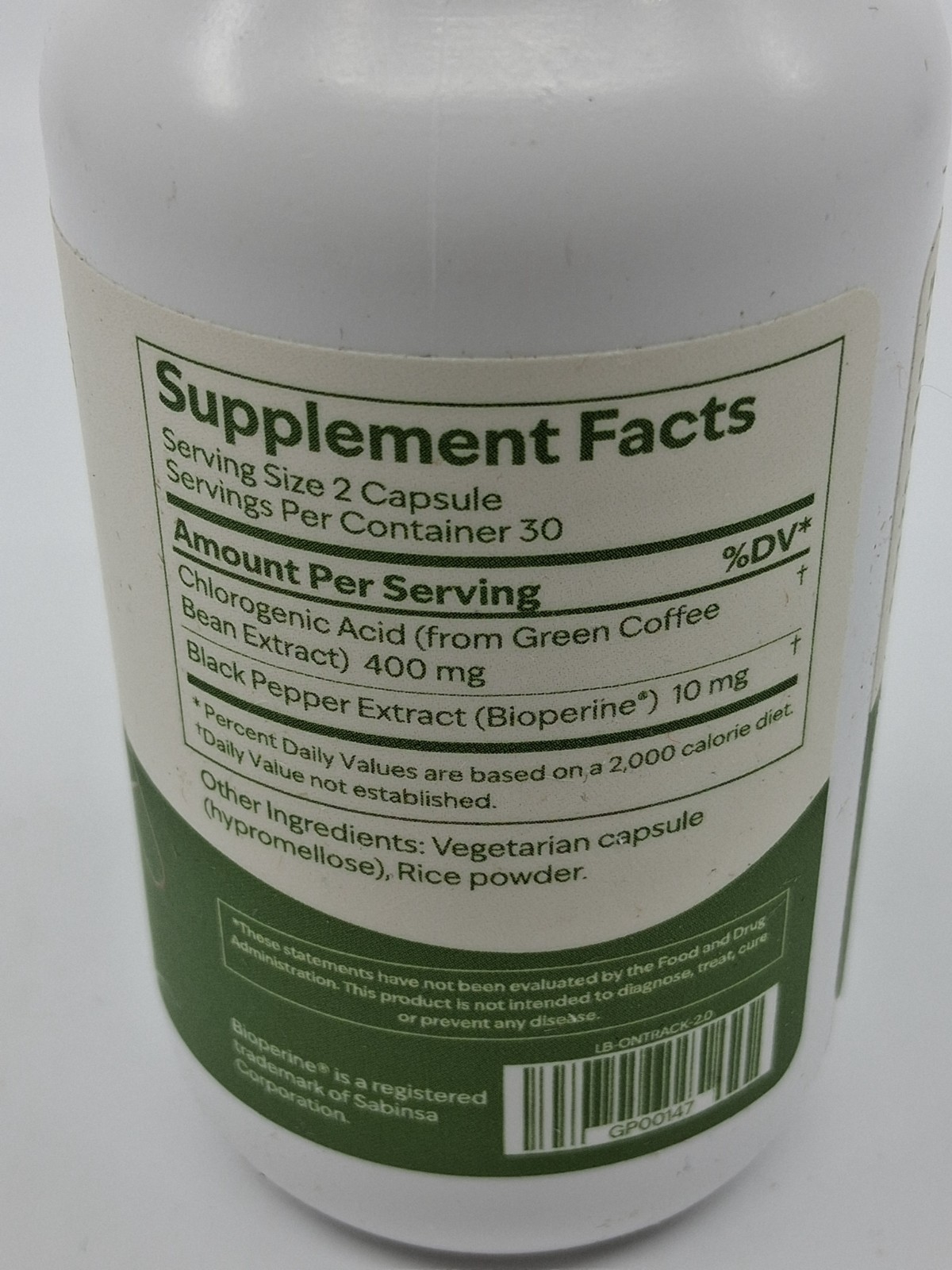 LivePURE On Track Green Coffee Bean Extract – 60 capsules EXP 10/2026 SEALED