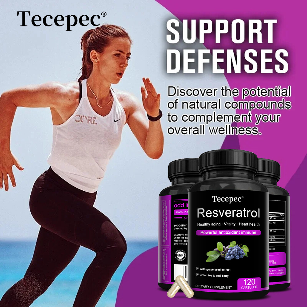 Resveratrol Capsules 1400mg Serving Anit-Aging and Cardiovascular Health