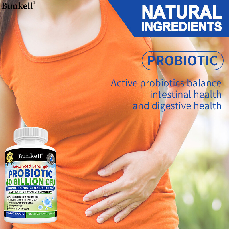 Advanced Strength Probiotic Capsules 40 Billion CFU Promotes Healthy Digestion