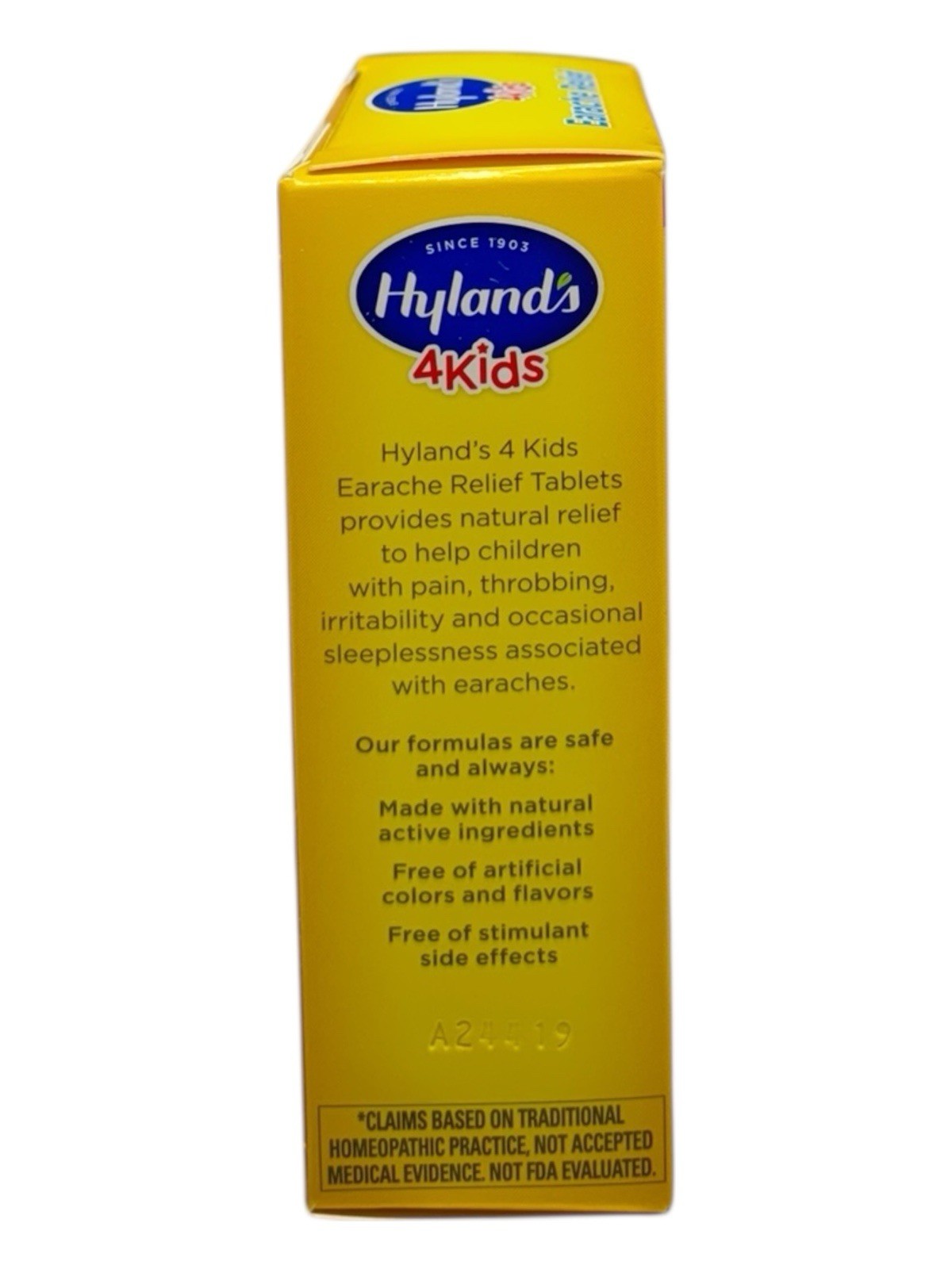 Hyland’s 4Kids Earache Relief 40 Quick-Dissolving Tablets Ages 2-12 Natural