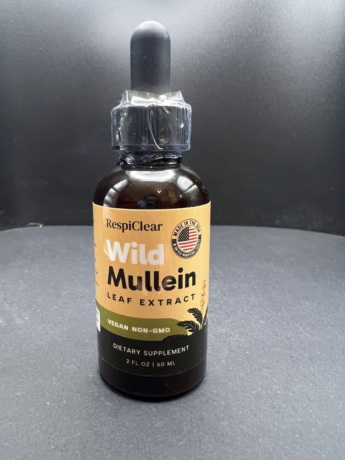 RespiClear Wild Mullein Leaf Extract Liquid Drops Vegan Non-GMO Lemon 2 fl oz