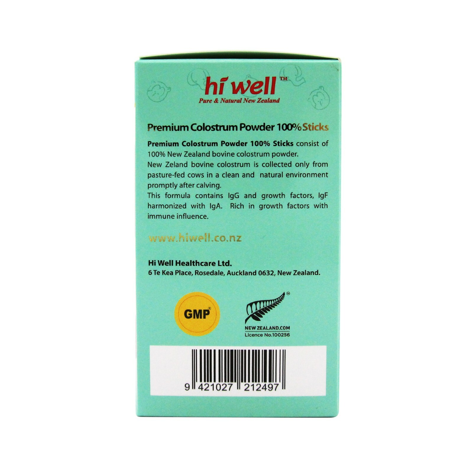 Hi Well NEW ZEALAND Premium Kids Colostrum Powder 100% 60g 30Sticks