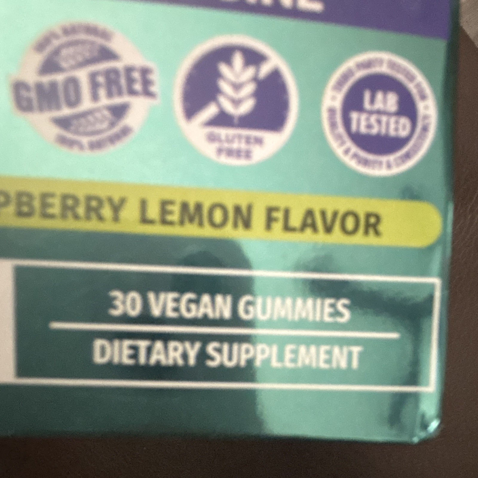 Nusava Saffron + L-Theanine Gummies 150mg 30 Count Vegan Raspberry Lemon