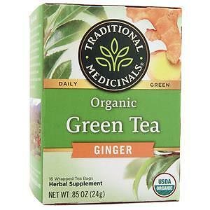 Traditional Medicinals Organic Green Tea Green Tea Ginger 16 pckts