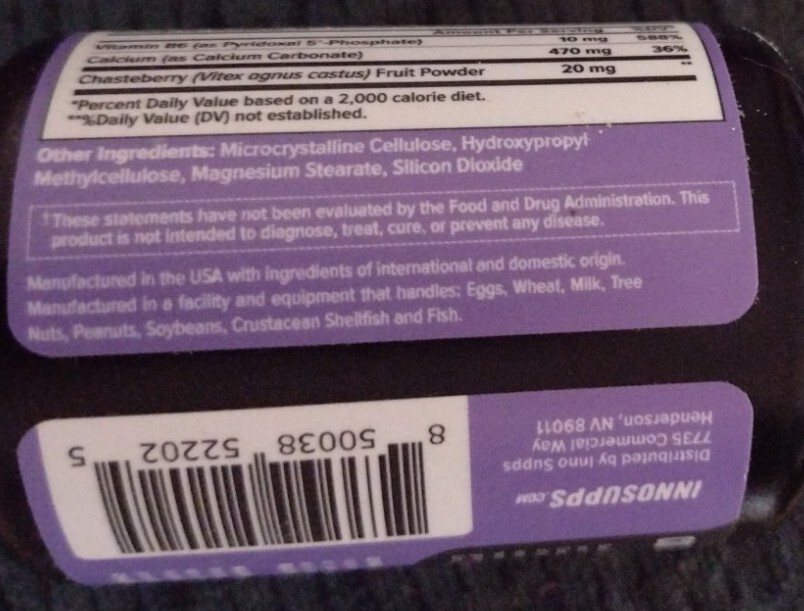 INNOSUPPS COMPLETE PMS SUPPORT WOMAN’S VITALITY NEW SEALED 28 CAPSULES 6/24