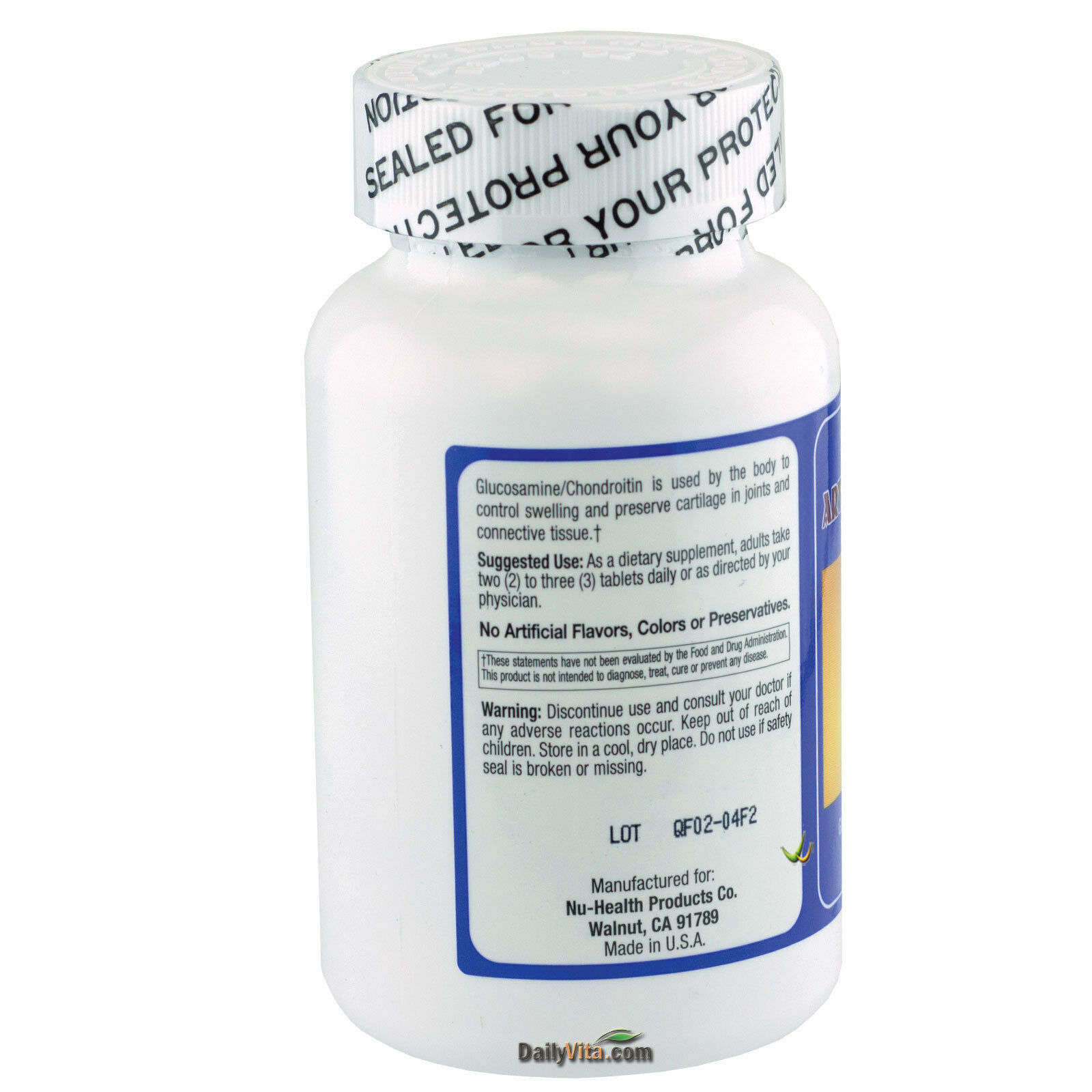 3 x Glucosamine Chondroitin MSM Arth-Rid Joint Health 120 Tab 6 Months Supply