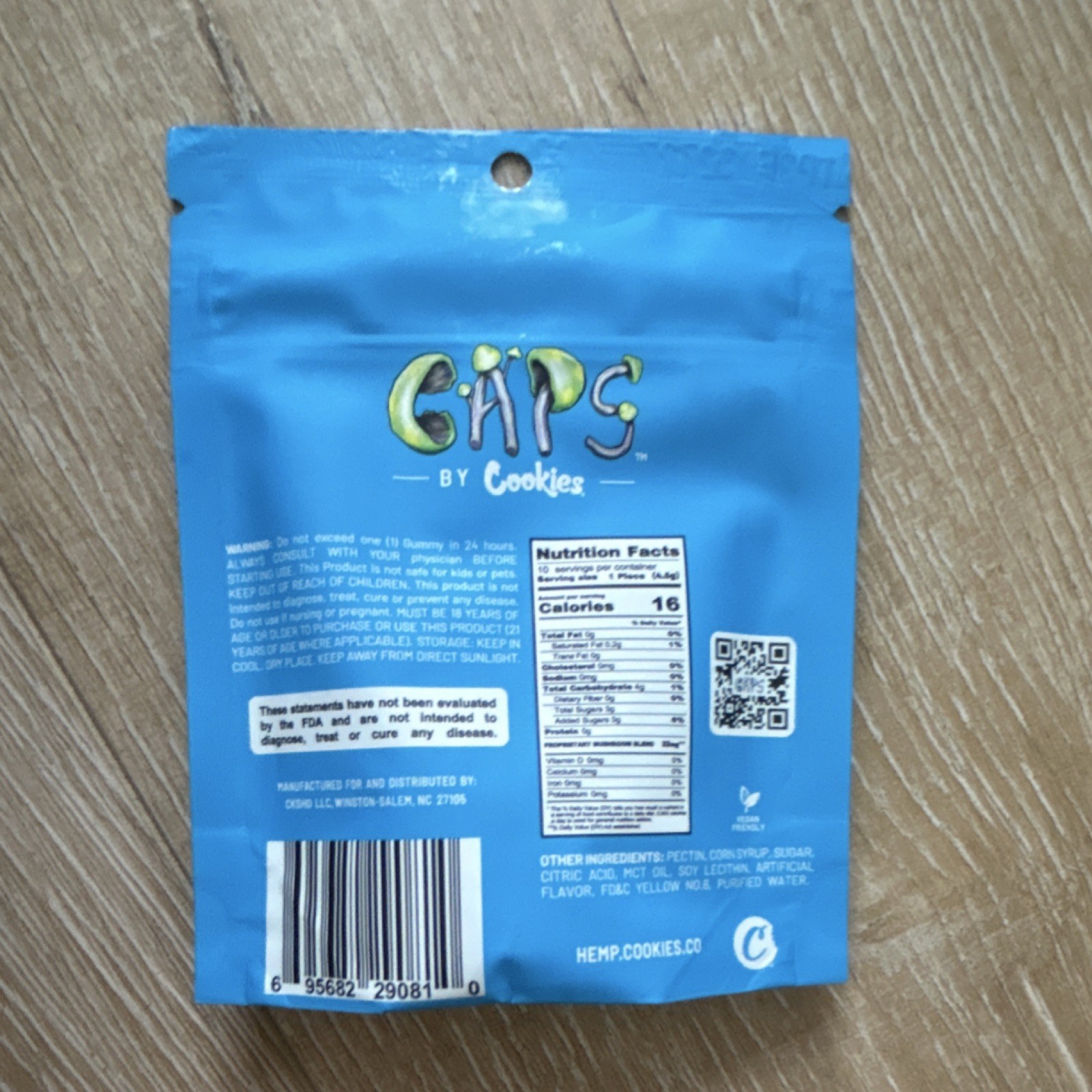 Cookies Special Blend Mushroom Gummies Vegan Tropical Punch 10 Count