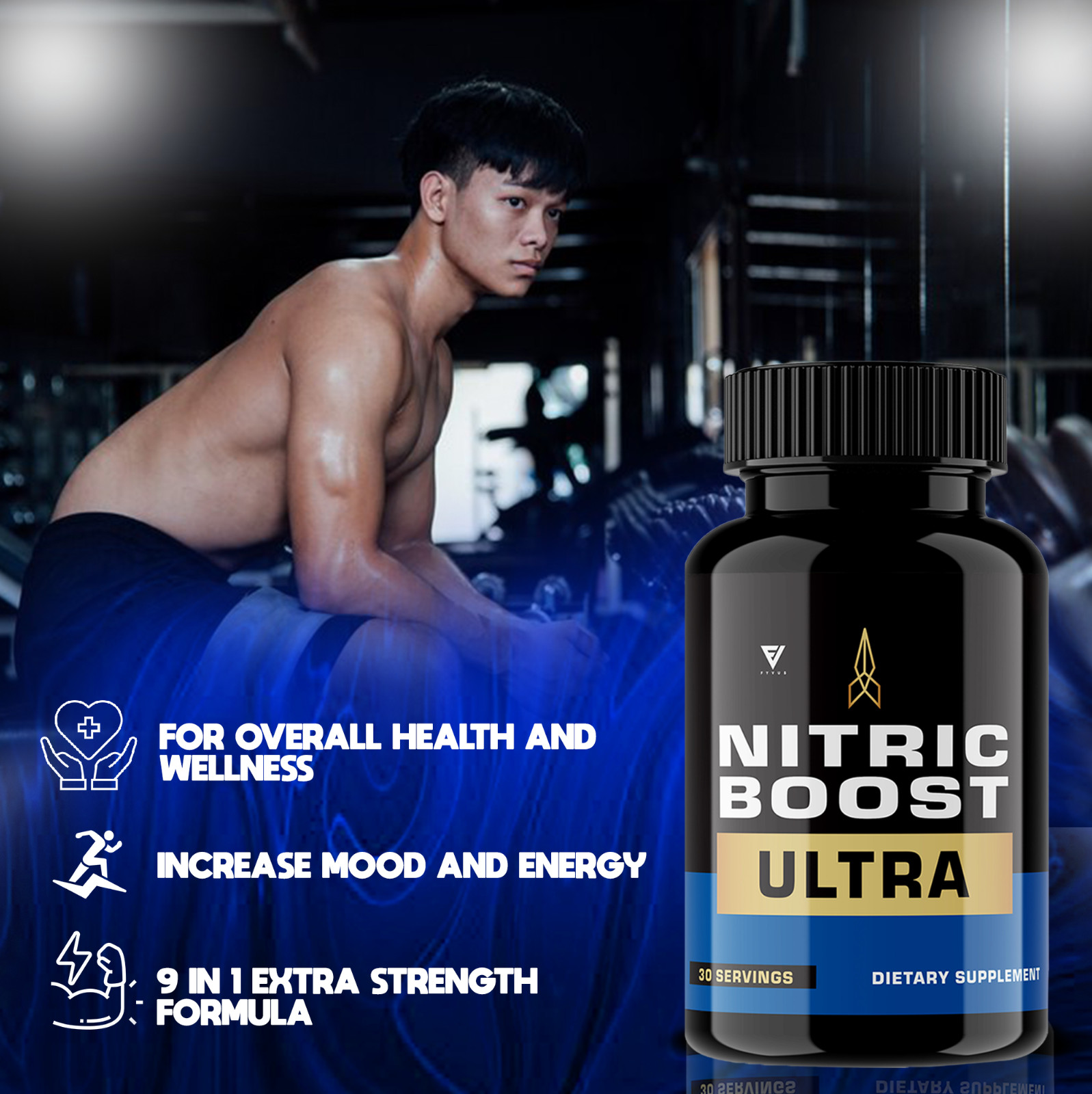 (3 Pack) Nitric Boost Ultra For Men ED Organic Supplement Reviews (180 Capsules)