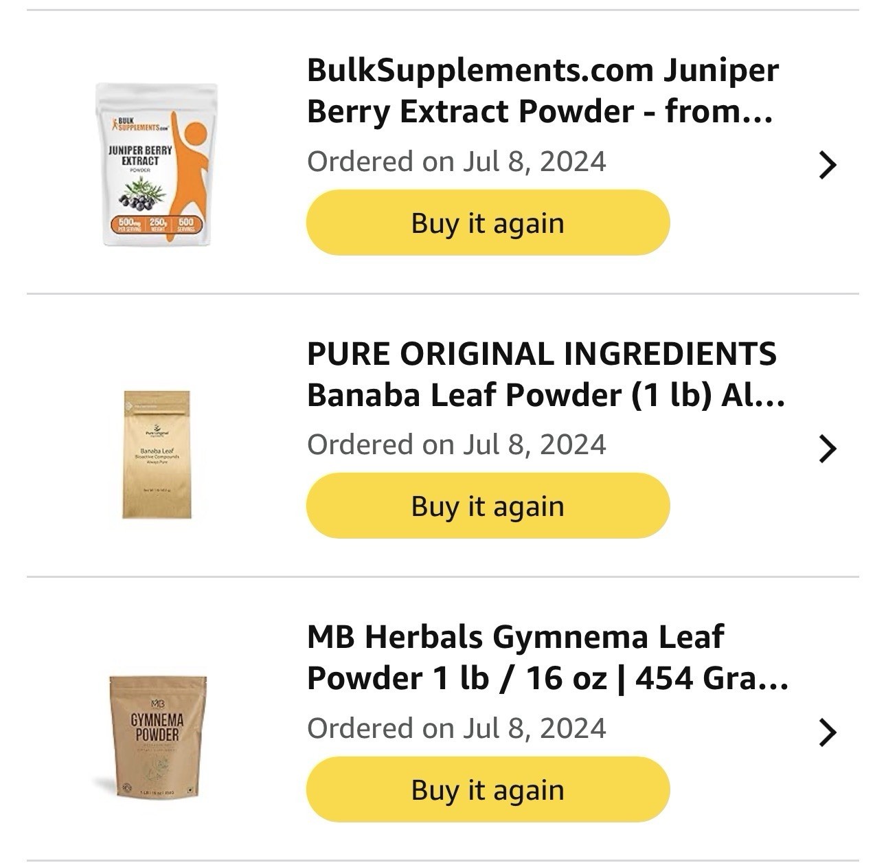 Various Health Powders
