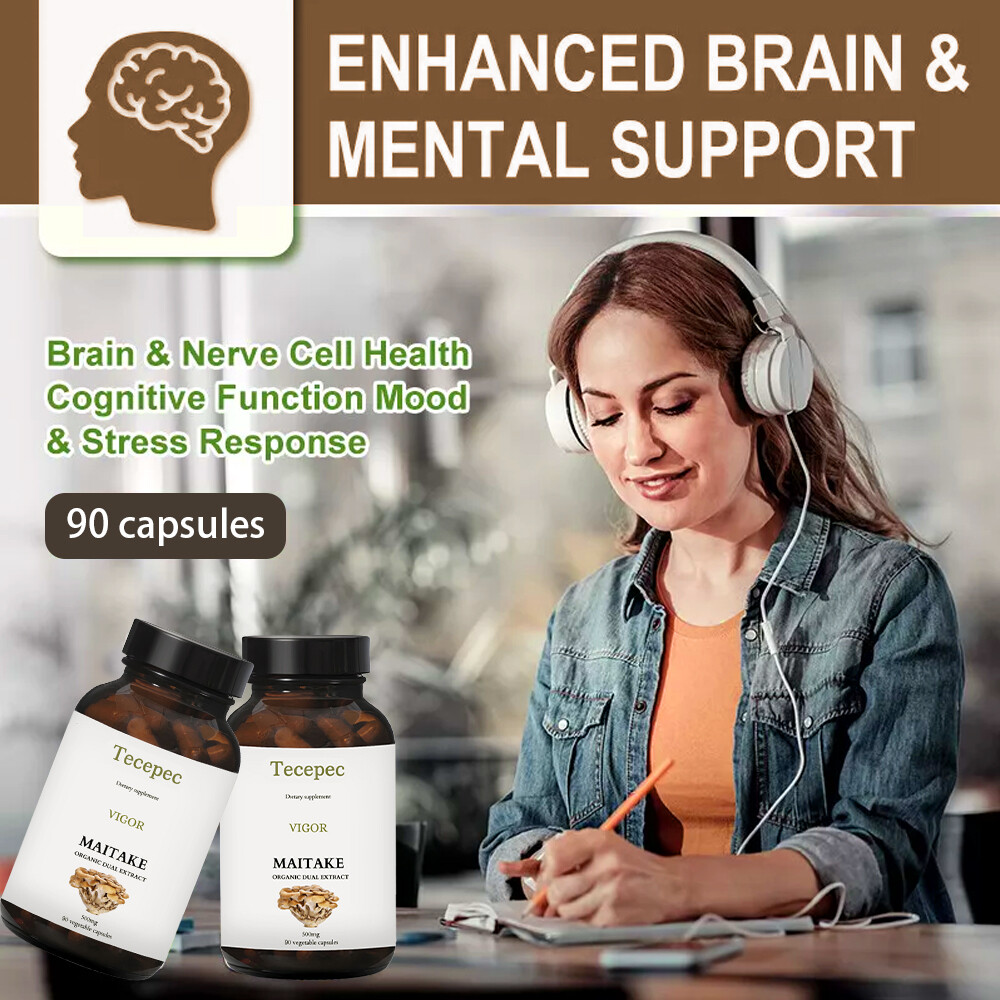 Maitake Mushroom 500mg | Organic Dual Extract | Energy & Immune Support