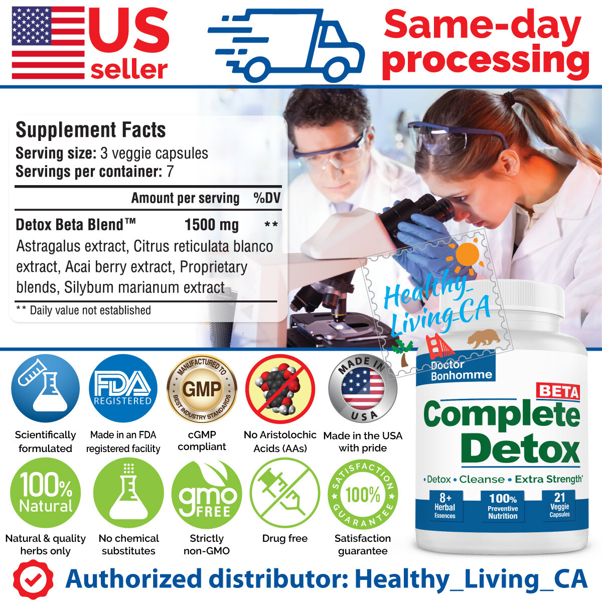 Longevity Complete Detox [BETA Formula ]7 Day 21 Caps – Accelerated Whole Body D