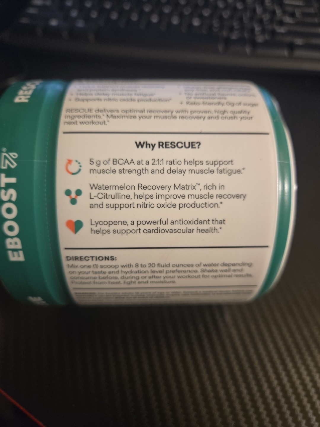 Eboost Rescue BCAA Recovery Matrix Watermelon – 20 Servings | 2500mg L-Leucine