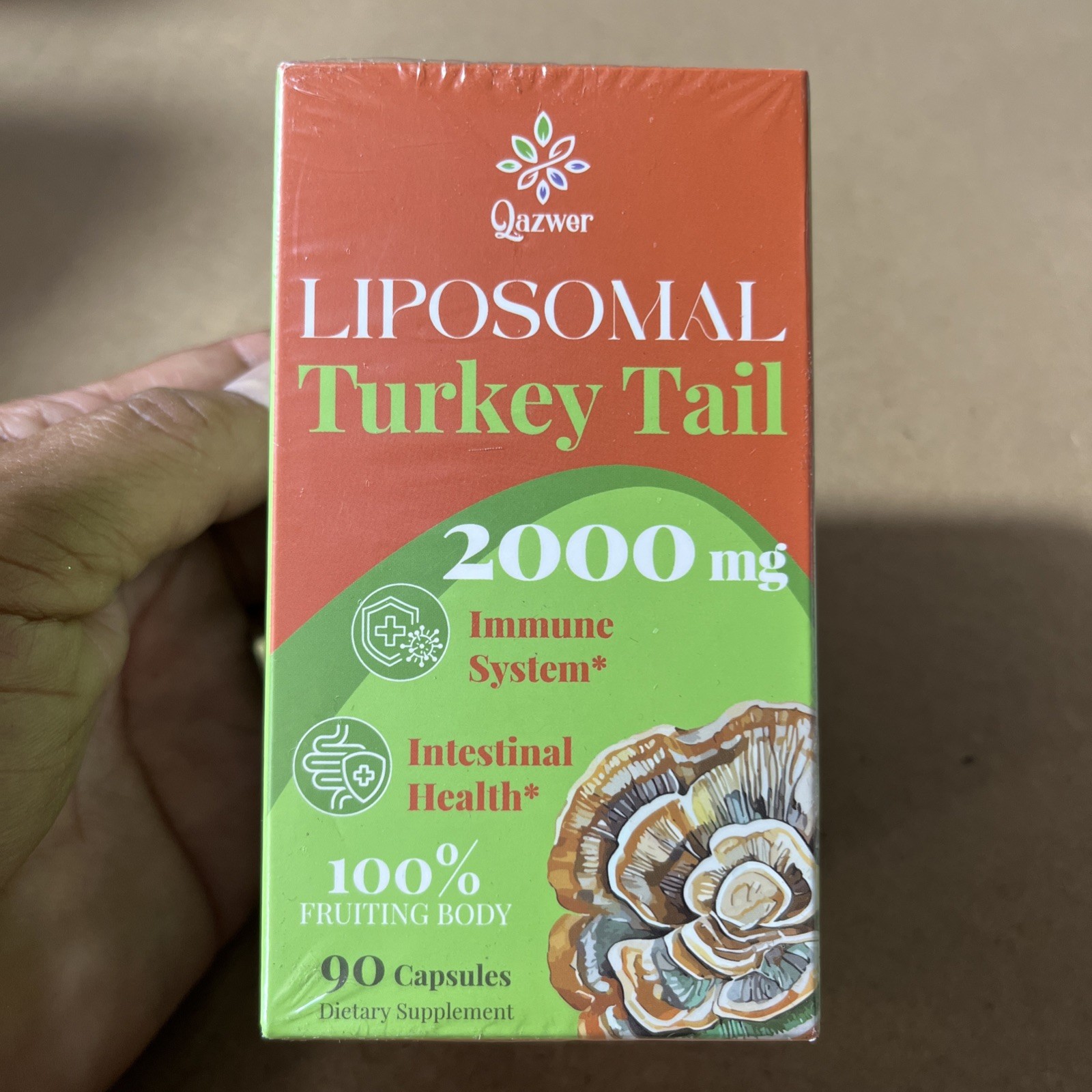 Qazwer Liposomal Turkey Tail Mushroom 90 Capsules 2000 mg Jun27