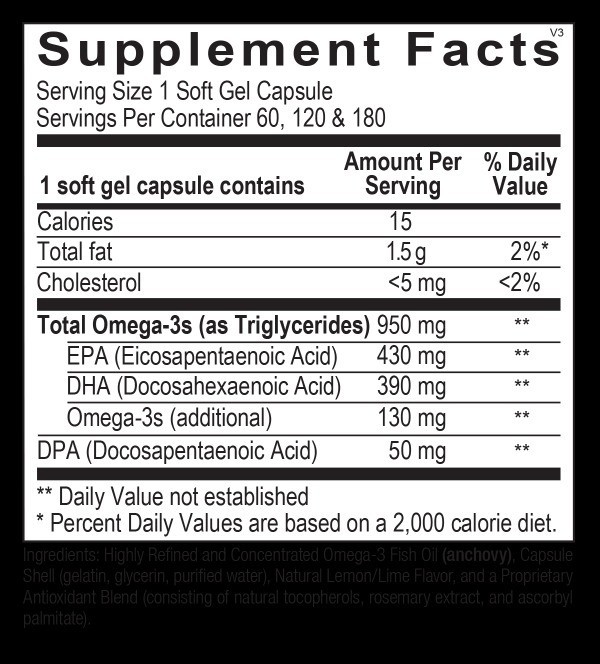 Orthomega 820 – 120 Softgels new