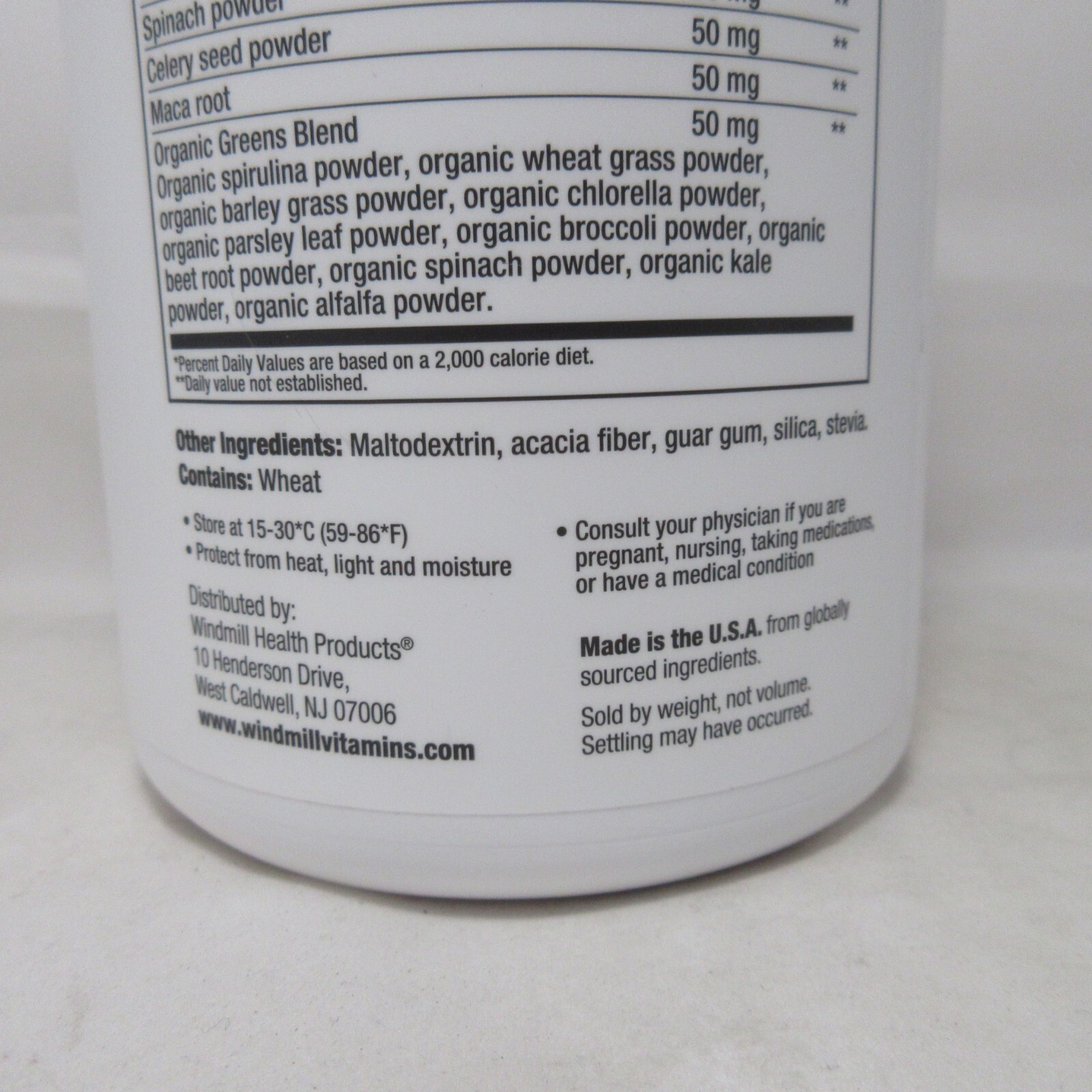 Nutrition Works Performance Greens Smoothie Powder Drink Mix Energy Detox 9.9 oz