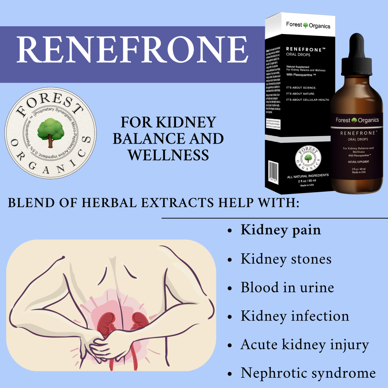 Kidney Health Support Supplement Kidney Detox Drops & Support Kidney Function