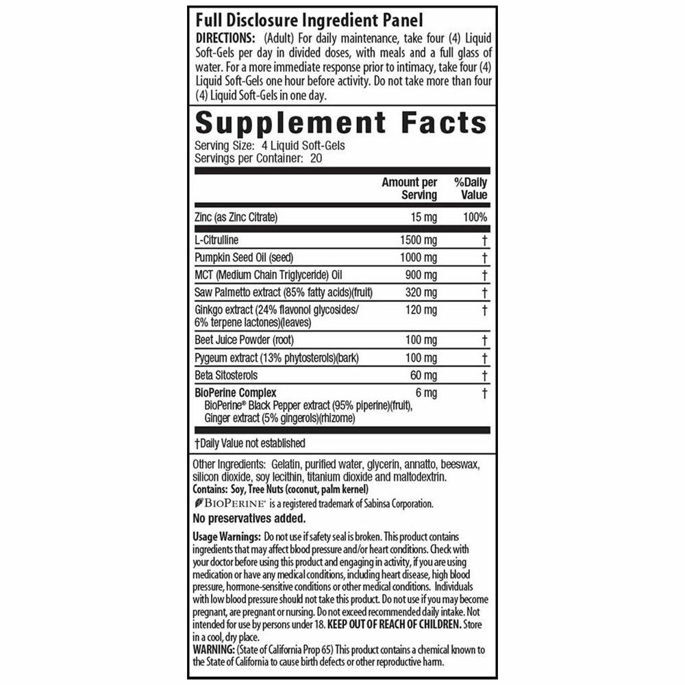 Irwin Naturals Prosta-Strong RED with Nitric Oxide Boosters 80 Liquid Soft-Gels