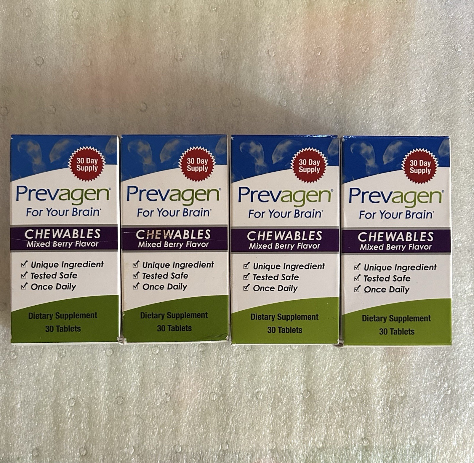 Prevagen Regular Strength 10mg Mixed Berry Chewables – 4-Pack 120-Day Supply