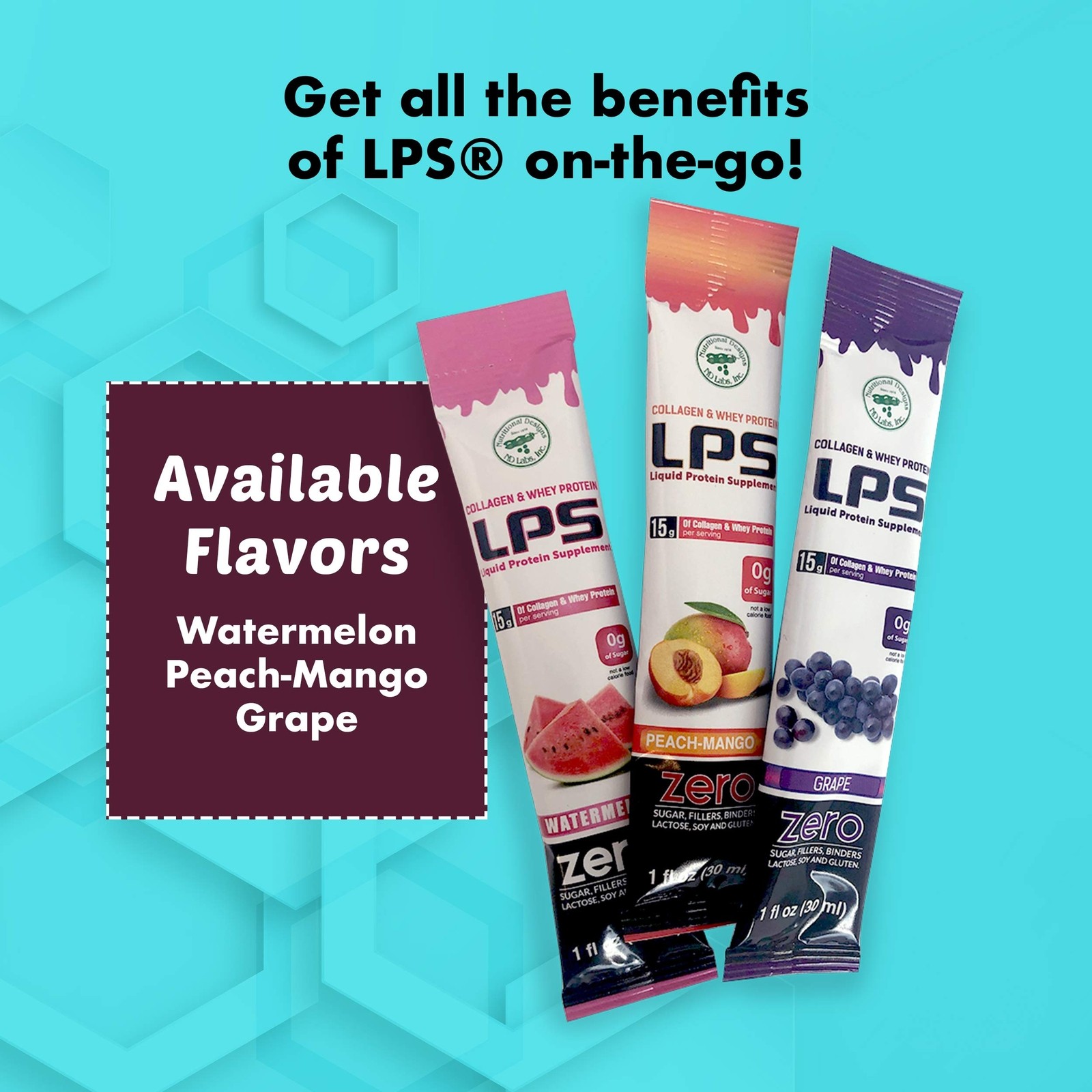 LPS Liquid Protein Supplement Collagen & Whey Honey Vanilla 15 Grams 32 Fl Oz.