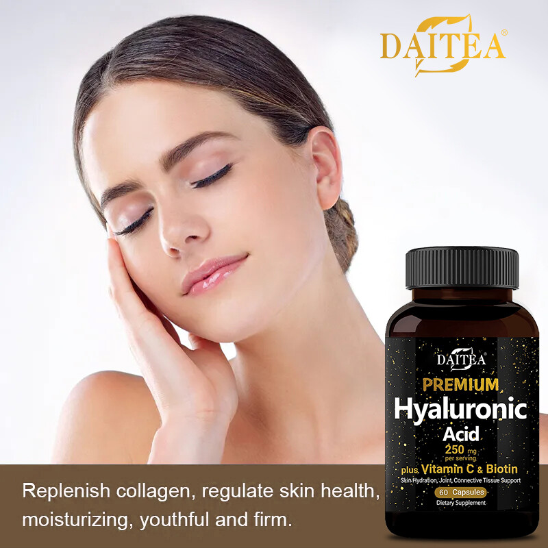 Hyaluronic Acid 250mg Biotin Vitamin C Joint, Connective Tissue Support