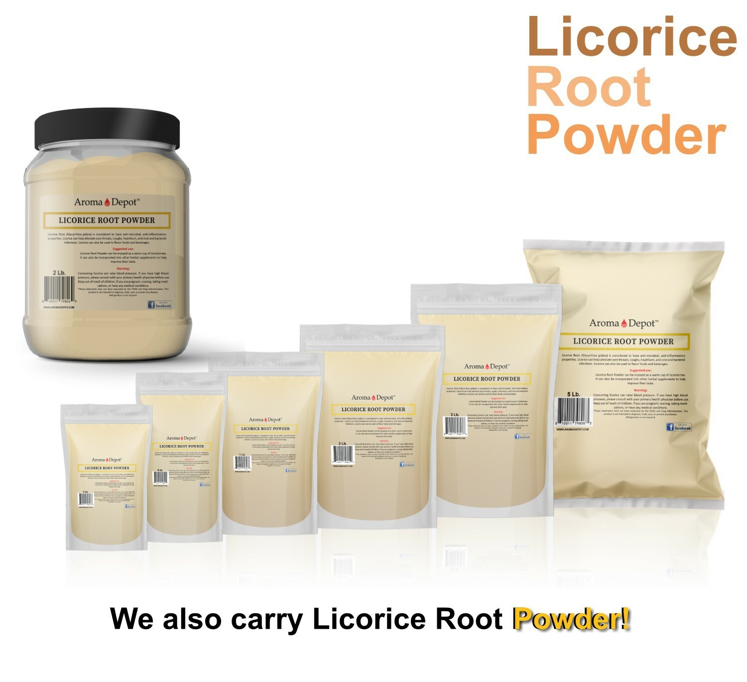 Licorice Root Powder (Liquorice) Mulethi Glycyrrhiza glabra 100% Natural Raw
