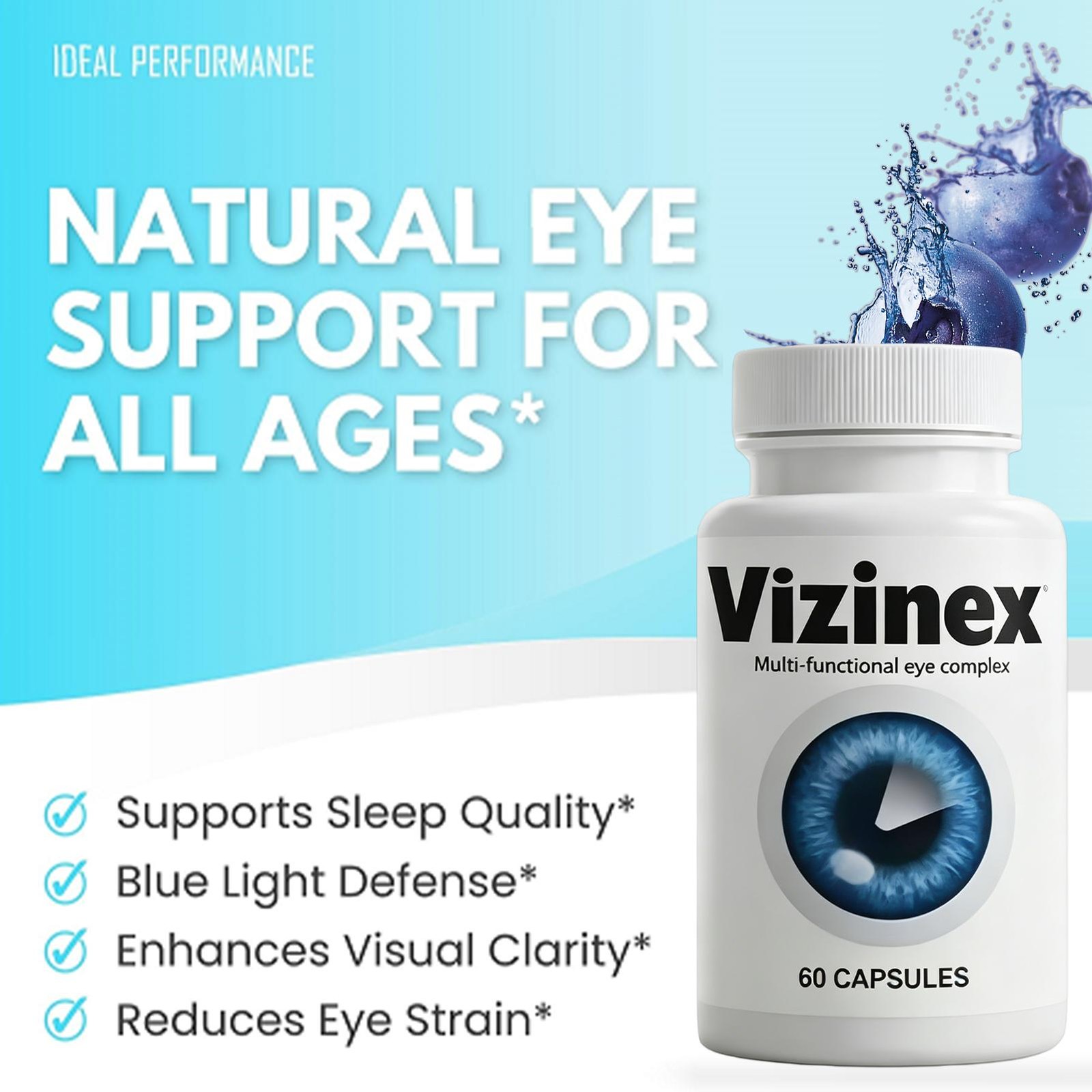 Vizinex Capsules, Premium Vision Support Formula for Eye Health Pills
