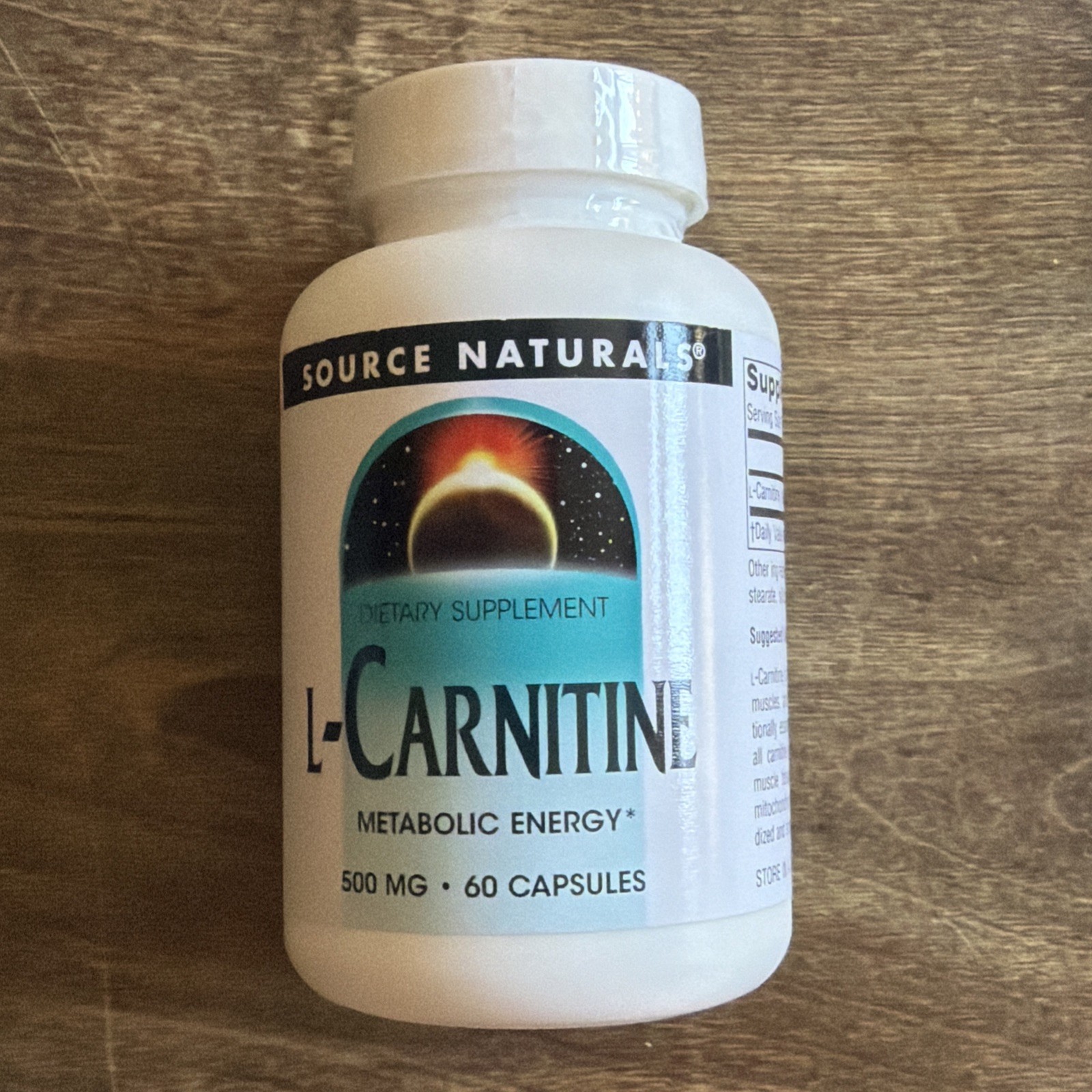 Source Naturals L-Carnitine 500 mg 60 Caps