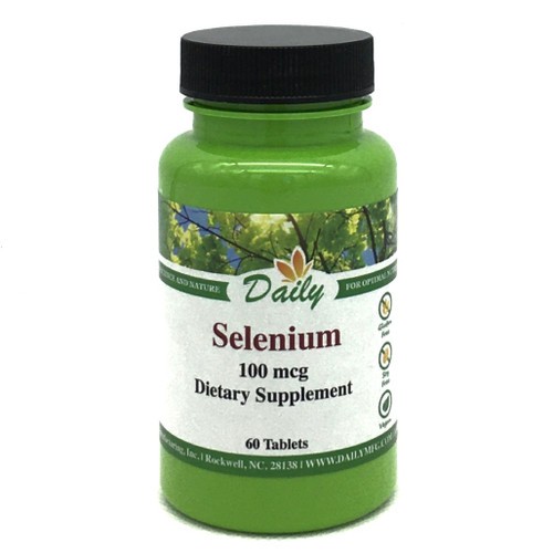 Daily Manufacturing Selenium 100 mcg 60 Tablets Amino Acid Chelate Vegan Kosher
