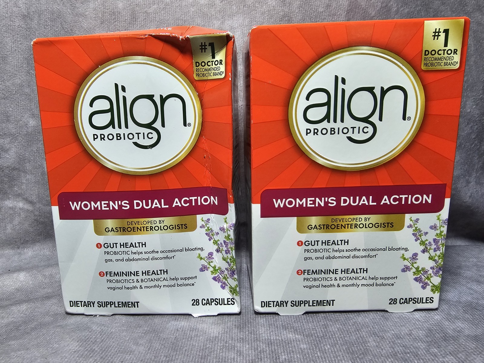 2x Align Probiotic Women’s Dual Action (28 Capsules) New NIB Exp 05/2026+