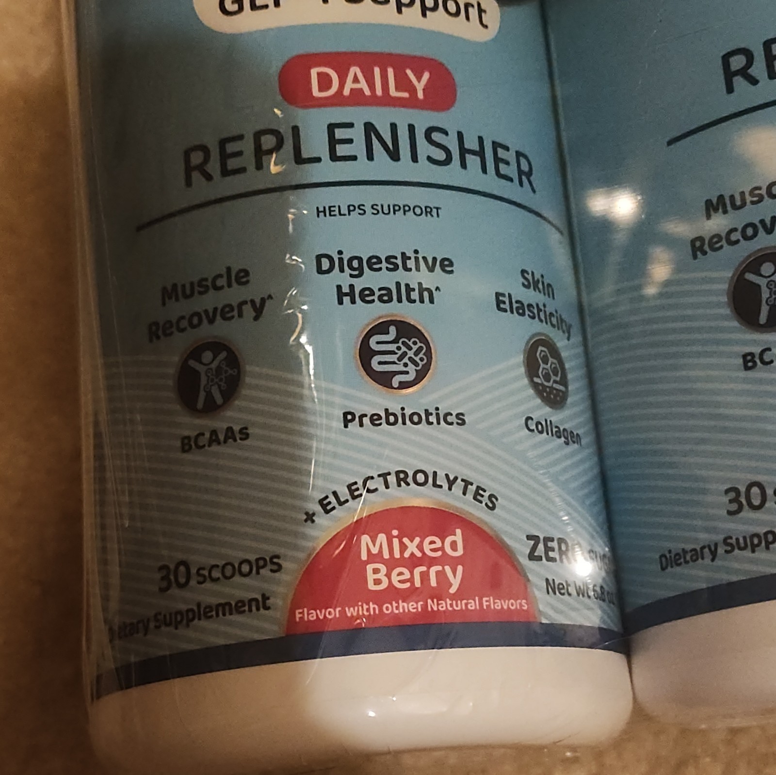 Replenza GLP-1 Support Daily Replenisher Zero Sugar Mixed Berry Powder 3pk