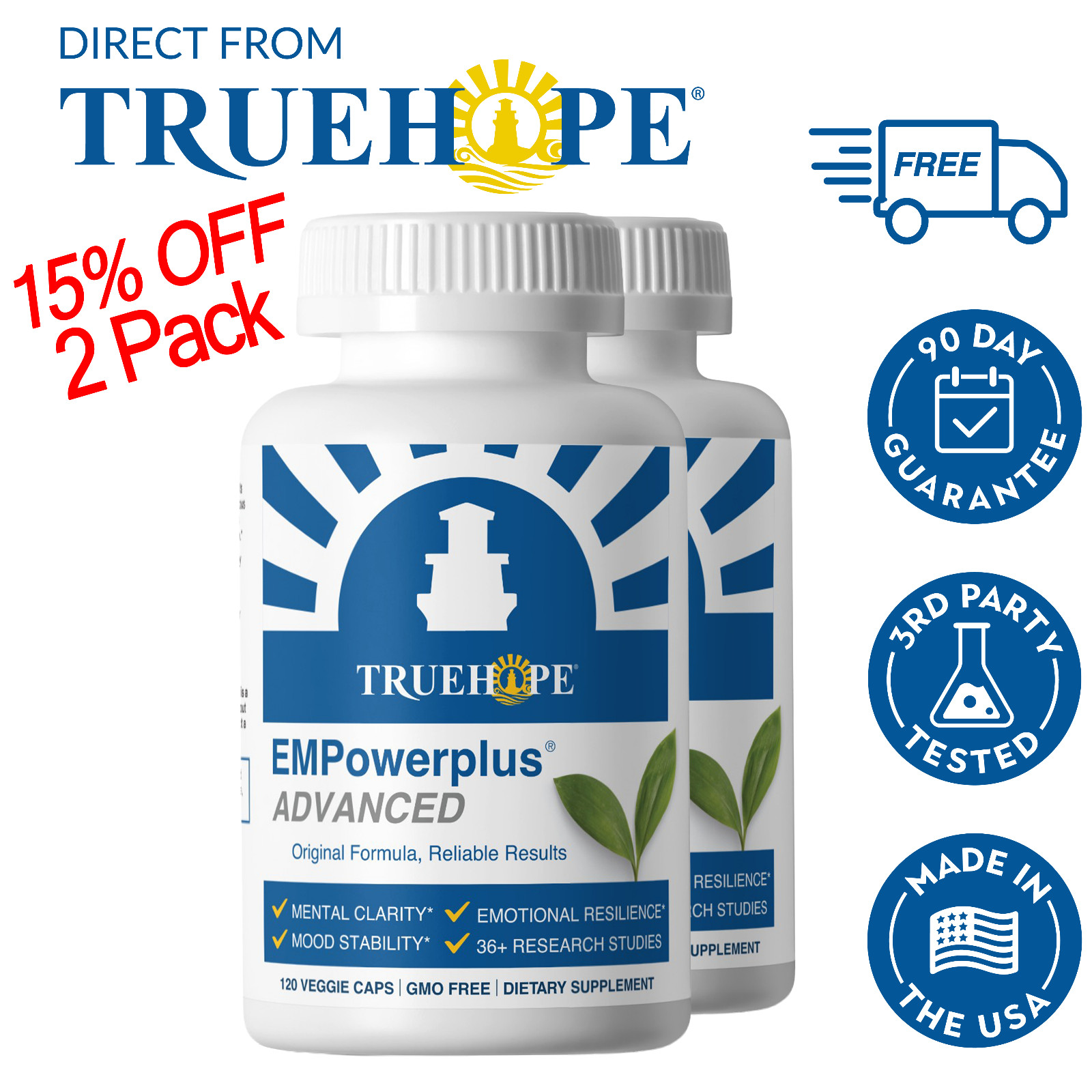 Truehope EMPowerplus Advanced Multivitamin – 2 Pack – 15% OFF (Official Listing)
