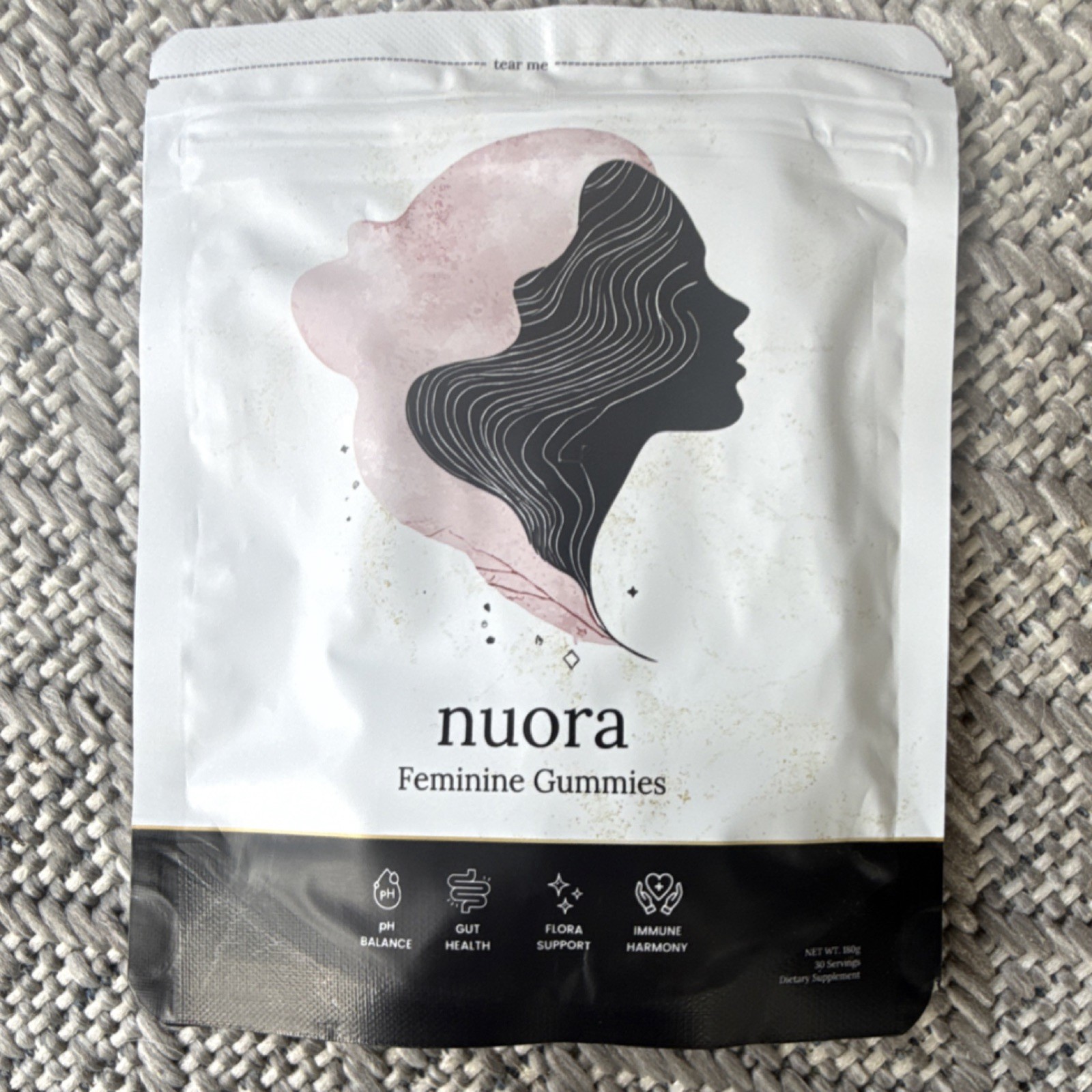 Nuora Feminine Gummies Dietary Supplement Pineapple 60 Ct Gut/Immune Support
