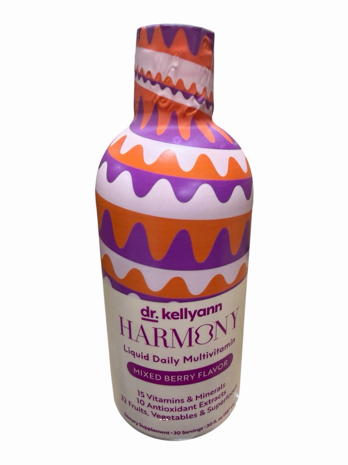 DR. KELLYANN HARMONY LIQUID DAILY MULTIVITAMIN MIXED BERRY 30 FL. OZ. EXP. 9/26