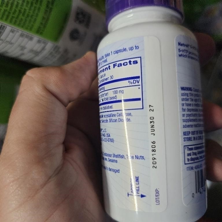 NATROL, 5-HTP, EXTRA STRONG, Mood & Stress, 100 MG, 30 CAPSULES, NEW!