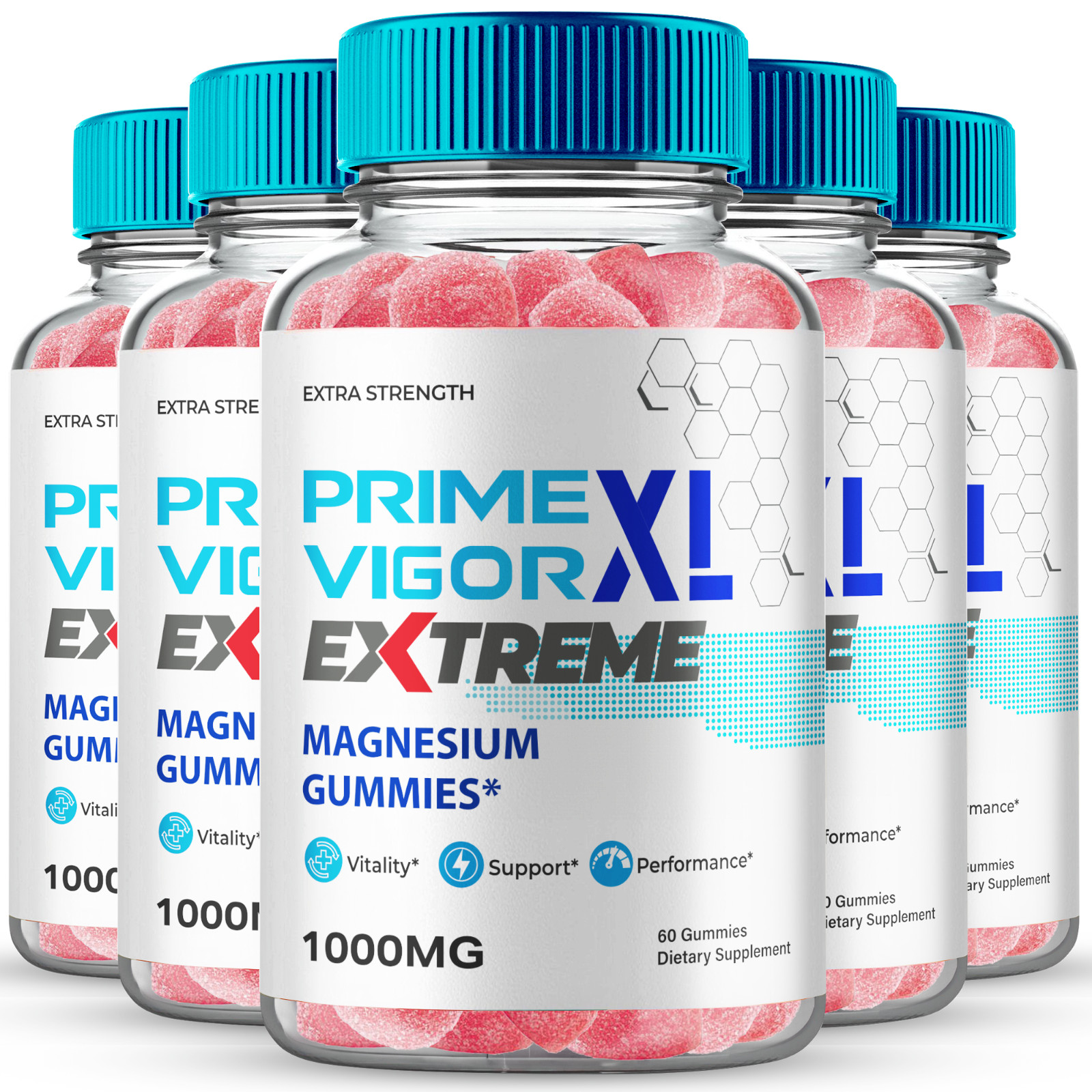 (5 Pack) Prime Vigor XL Extreme Gummies for Men – Male Health Energy & Stamina