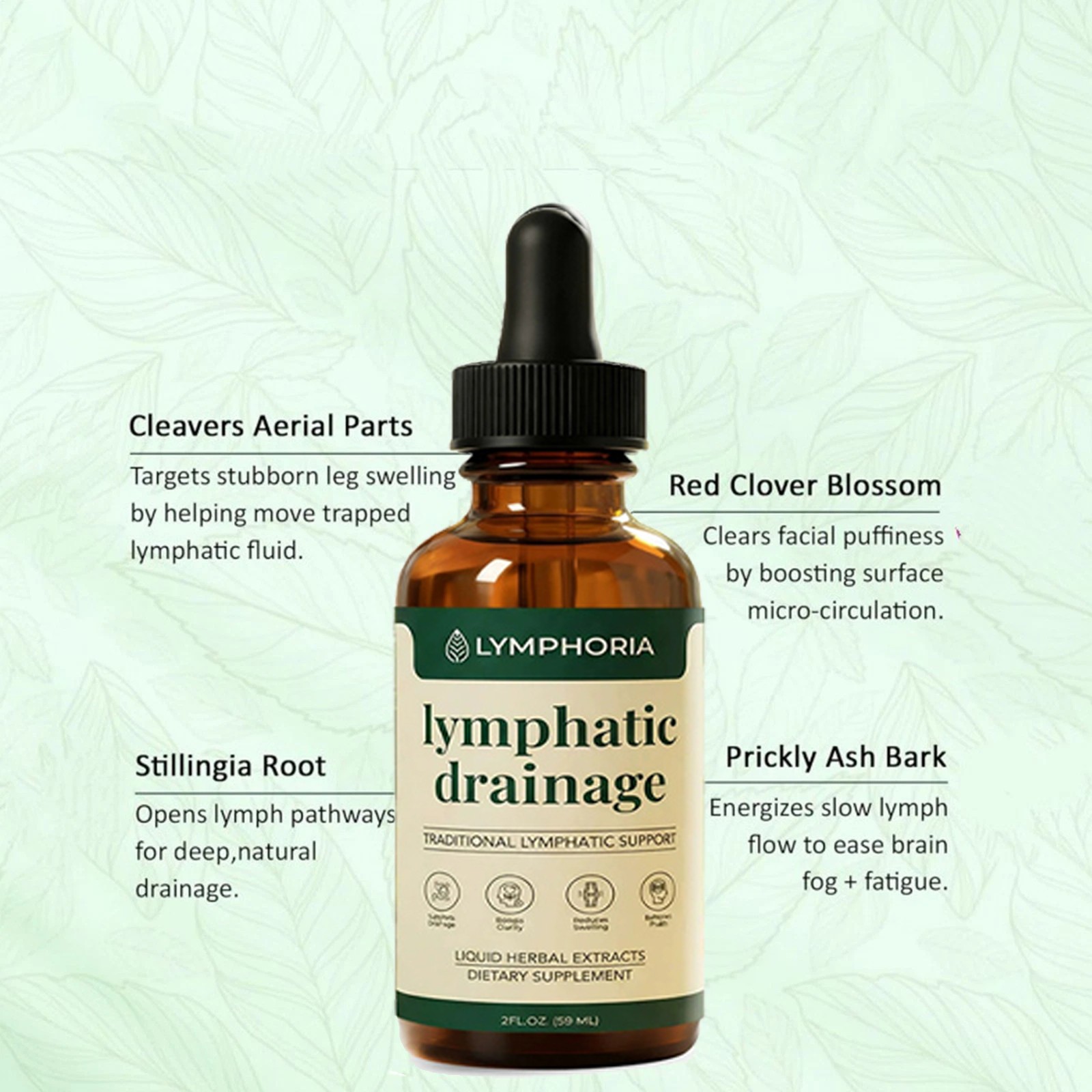 3X Lymphoria – Lymphatic Drainage 59ml – Detox, Bloat Relief & Immune Support