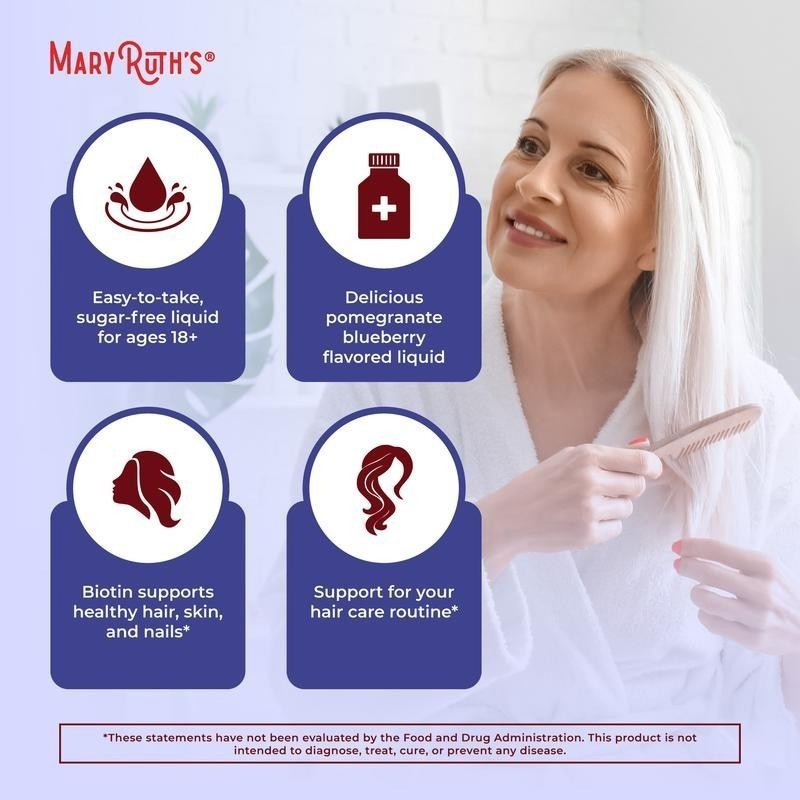 MaryRuth’s Daily Support Hair | Formula Hair Liquid Thicker Hair for Women-16oz