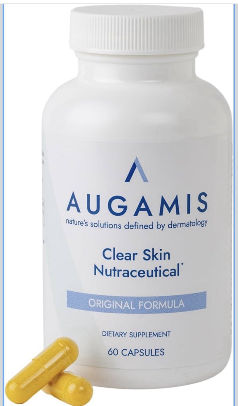Augamis Clear Skin Nutraceutical Original Formula Capsules 60ct Soy/Gluten Free